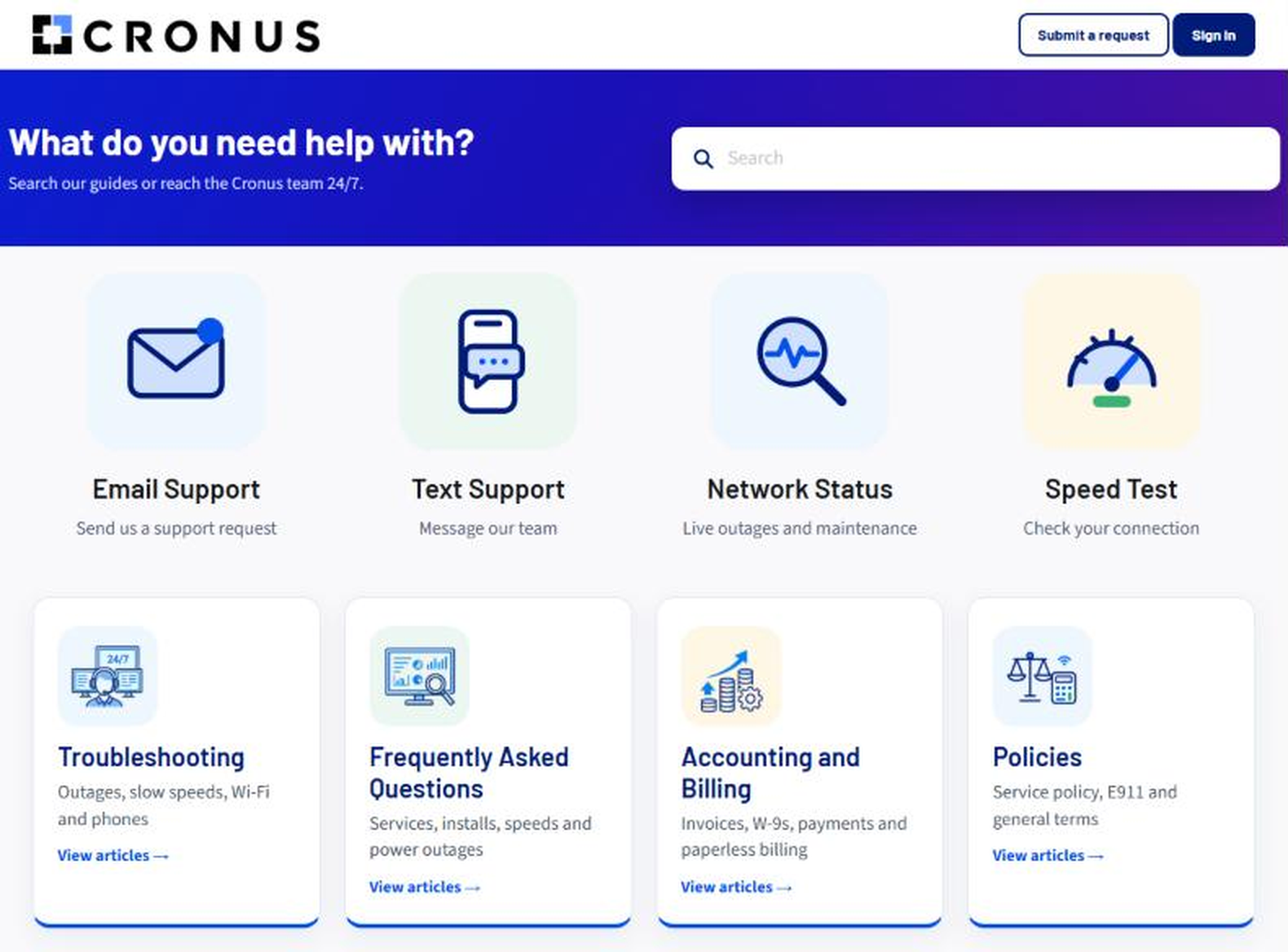 Cronus Support Center
